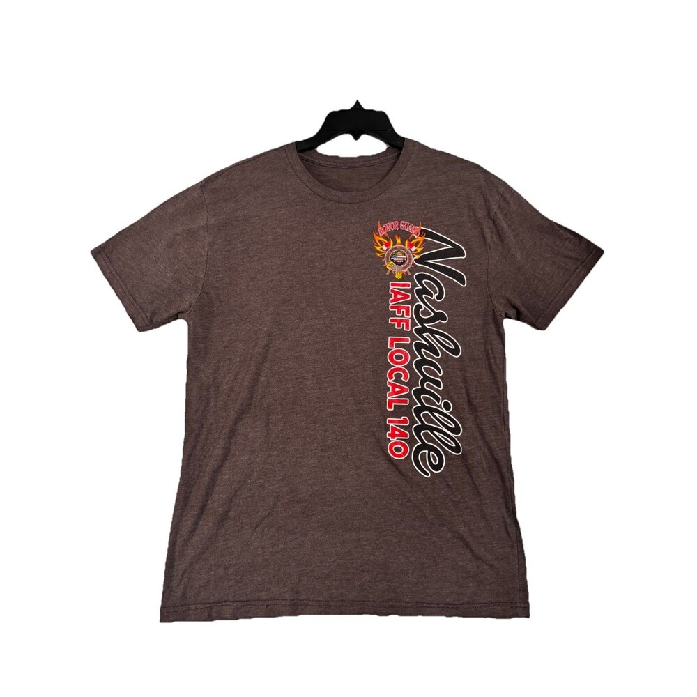 AFF Local 140 Nashville Firefighter T Shirt Union Pride Honor Large